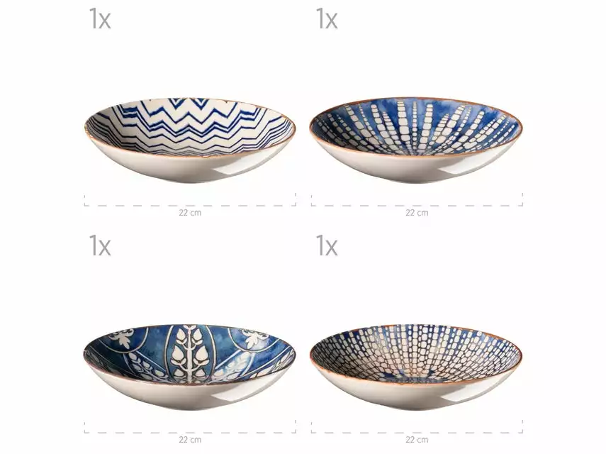 Großhandel 👍 Tellerset Iberico blau - 12 teilig ⌛ 5 Großhandel 👍 Tellerset Iberico blau - 12 teilig ⌛ – Bild 5