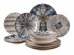 Großhandel 👍 Tellerset Iberico blau - 12 teilig ⌛