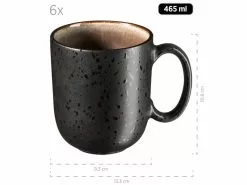 Bestes Angebot 😍 Frühstückset Niara schwarz/grau - 18 teilig in braun 🥰 -Essen & Trinken Store 934020a