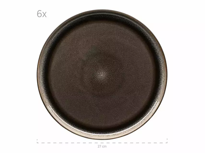 Bester Verkauf ✨ Tafelservice Niara schwarz/grau - 12 teilig in braun 🎉 5 Bester Verkauf ✨ Tafelservice Niara schwarz/grau - 12 teilig in braun 🎉 – Bild 5