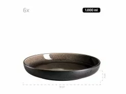 Bester Verkauf ✨ Tafelservice Niara schwarz/grau - 12 teilig in braun 🎉 9 Bester Verkauf ✨ Tafelservice Niara schwarz/grau - 12 teilig in braun 🎉 -Essen & Trinken Store 934021b